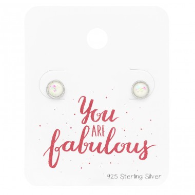 Opal studs on card - 925 Sterling Silver Jewellery Sets A4S45489