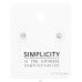 Cristal rotund de 4 mm pe card "Simplicity" - Argint 925 Seturi De Argint A4S45498