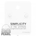 4mm Studs with pearl - 925 Sterling Silver Jewellery Sets A4S48533