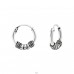 Strieborné 12mm Bali - Striebro 925 Bali kruhové Náušnice A4S16244