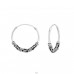Strieborné 18mm Bali - Striebro 925 Bali kruhové Náušnice A4S1722