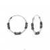 Strieborné 18mm Bali - Striebro 925 Bali kruhové Náušnice A4S1729