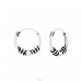 Strieborné 12mm Bali - Striebro 925 Bali kruhové Náušnice A4S18349