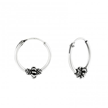 Bali - 925 Sterling Silver Bali Silver Hoops A4S20598