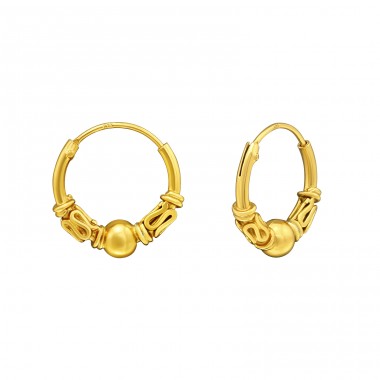 Bali - 925 Sterling Silver Bali Silver Hoops A4S30435