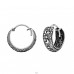 15 mm Mond und Sterne - 925er Silber Bali Silber Creolen A4S30751