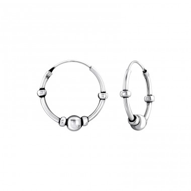 Bali 16mm - 925 Sterling Silver Bali Silver Hoops A4S33137