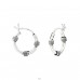 12mm - 925 Sterling Silver Bali Silver Hoops A4S37301