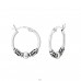 17mm - 925 Sterling Silver Bali Silver Hoops A4S37310