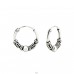 12mm hoop - 925 Sterling Silver Bali Silver Hoops A4S38216