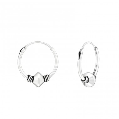 14mm Bali - 925 Sterling Silver Bali Silver Hoops A4S39911