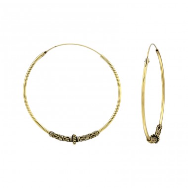 Bali - 925 Sterling Silver Bali Silver Hoops A4S40307