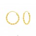 Golden Twisted 16mm - 925 Sterling Silver Bali Silver Hoops A4S42046