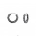 10mm Oxidált - 925 Ezüst Bali Fülbevaló A4S42483