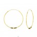 40mm golden hoop with bali touch - 925 Sterling Silver Bali Silver Hoops A4S43103