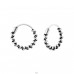 Ezüst Ezüst 12mm Bali - 925 Ezüst Bali Fülbevaló A4S6228