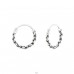 Ezüst Ezüst 12mm Bali - 925 Ezüst Bali Fülbevaló A4S6229