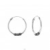 Strieborné 18mm Bali - Striebro 925 Bali kruhové Náušnice A4S8180