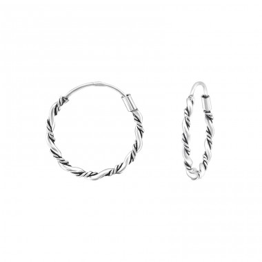 Bali - 925 Sterling Silver Bali Hoops A4S8641
