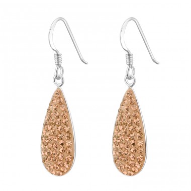 Drop - 925 Sterling Silver Earrings with Crystal stones A4S14735
