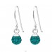Crystal Ball - 925 Sterling Silver Earrings with Crystal stones A4S18850