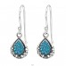 Tear Drop - 925 Sterling Silver Earrings with Crystal stones A4S24399