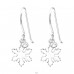 Snowflake - 925 Sterling Silver Earrings with Crystal stones A4S40009