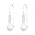 Hängende Perle mit Kristallen - Schmuck Silber 925 Kristallohrringe A4S41259