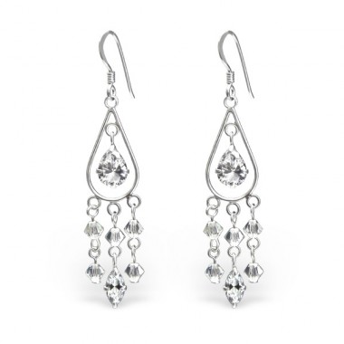 Candelabru din Argint - Argint 925 Cercei cu cristale A4S4601