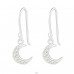 Moon - 925 Sterling Silver Earrings with Zirconia stones A4S26637