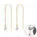 Teardrop Zirconia Go-through earrings - 925 Sterling Silver Earrings With Zirconia Stones A4S45734