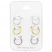 3 páry kroužků 10mm na francouzský zámek - Šperkovní Stříbro 925 Ear Hoop Sets & Jewelry On Cards A4S45125