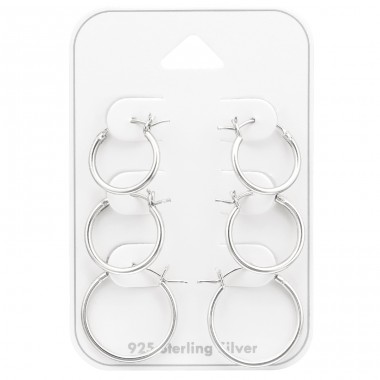 3 Paar französische Verschlussringe – Schmuck 925er Silber Ohrbügelsets & Schmuck auf Karten A4S45127
