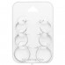 3 páry kroužků na francouzský zámek - Šperkovní Stříbro 925 Ear Hoop Sets & Jewelry On Cards A4S45127