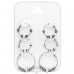 3 Pary Kół z Bali - Srebro Próby 925 Ear Hoop Sets & Jewelry On Cards A4S45129
