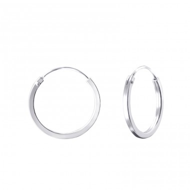 Strieborné 18mm koliesko - Striebro 925 Kruhy náušnice A4S22684