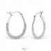 18mm Oval din Argint - Argint 925 Creole de argint A4S23917