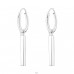 Hanging Bar - 925 Sterling Silver Ear Hoops A4S37598