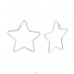 Star - 925 Sterling Silver Ear Hoops A4S37844