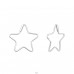 Star - 925 Sterling Silver Ear Hoops A4S38493