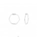 Geometric - 925 Sterling Silver Ear Hoops A4S39124
