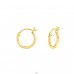 10mm goldplated rounds - 925 Sterling Silver Ear Hoops A4S39684