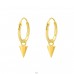 Golden Triangle - 925 Sterling Silver Ear Hoops A4S39687