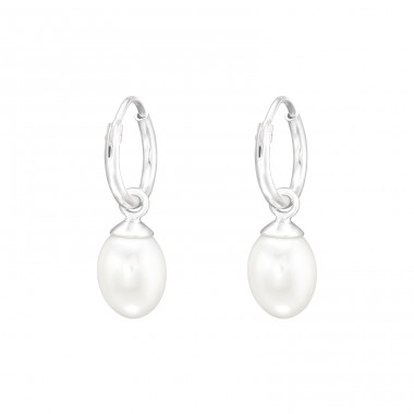 Hängende Perlen - Schmuck Ohrringe aus 925er Silber Kreise A4S41470