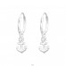 Hanging Anchor - 925 Sterling Silver Ear Hoops A4S41564