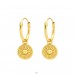 Golden Sun - 925 Sterling Silver Ear Hoops A4S41788