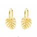 Monster plant Leaf - 925 Sterling Silver Ear Hoops A4S41789