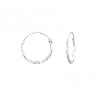 Diamantový Rez 14 mm - Striebro 925 Kruhy náušnice A4S42208