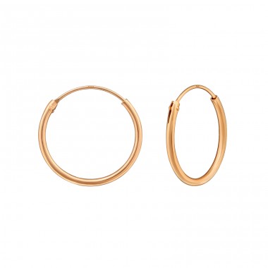 Rosegold 16mm karika - 925 Ezüst Karika Fülbevaló A4S43229