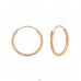 Rosegold 16mm hoops - 925 Sterling Silver Ear Hoops A4S43229